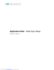 DV Signage VS-700 Application Note