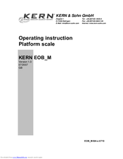 KERN EOB 30K10M Operating Instructions Manual