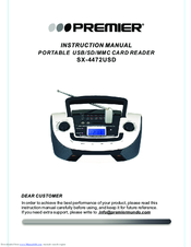 Premier SX-4472USD Instruction Manual