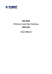 Planet Networking & Communication Hot Spot WSG-403 User Manual