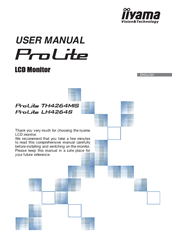Iiyama ProLite TH4264MIS User Manual