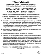 Vent-A-Hood B100 Single Installation Instructions Manual