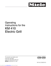 Miele KM 410 Operating Instructions Manual