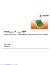 Congatec COM Express conga-TC87/i3-4010U User Manual