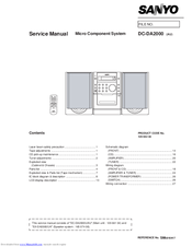 Sanyo DC-DA2000 Service Manual