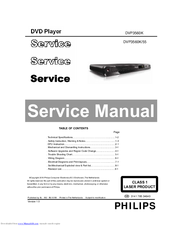 Philips DVP3560K/55 Service Manual
