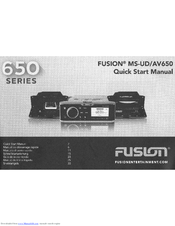 Fusion MS-UD AV650 Quick Start Manual