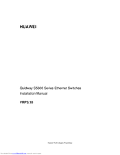 Huawei Quidway S5600 Series Installation Manual