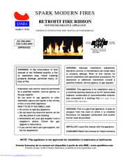 SPARK RETRO 3 - NG/LP Owner's Operation And Installation Manual