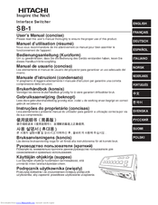 Hitachi SB-1 User Manual