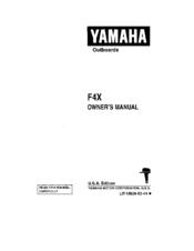 Yamaha F4X Owner's Manual