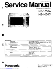 Panasonic NE1056A - COMMERCIAL MICROWAVE Service Manual