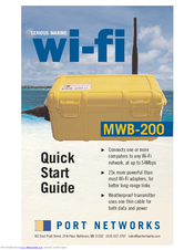 Port Networks MWB-200 Quick Start Manual