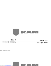 RAM 2013 Cargo Van Owner's Manual