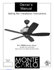Monte Carlo Fan Company 5RDR Series Owner's Manual