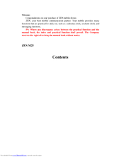 ZEN M25 User Manual