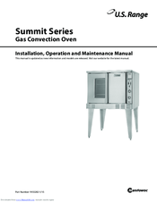 U.S. Range Manitowoc Summit series Installation, Operation & Maintenance Manual