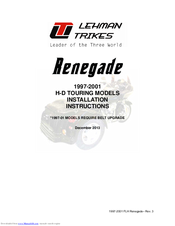 lehman Trikes Renegade Installation Instructions Manual