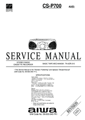 Aiwa CS-P700 Service Manual