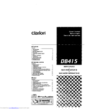 Clarion DB415 Owner's Manual