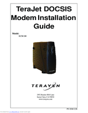 Terayon DOCSIS TeraJet ECM 210 Installation Manual