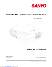 Sanyo PDG-DWL100 - WXGA DLP Projector Service Manual