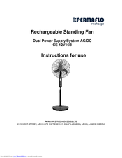 Permaflo CE-12V16B Instructions For Use Manual