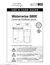 Waterwise 8800 User & Care Manual