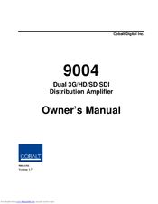 Cobalt Digital Inc 9004 Owner's Manual