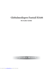 Globalmediapro Fantail HA66 Operation Manual
