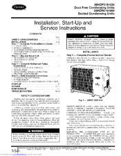 Carrier 38HDF018-036 Installation, Start-Up And Service Instructions Manual