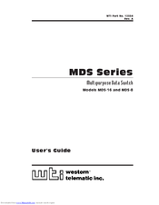 Western Telematic MDS-8 User Manual