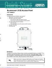 Adtran BLUESOCKET 2135 Quick Start Manual