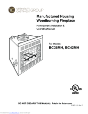 Vermont Castings BC36MH Installation & Operating Manual
