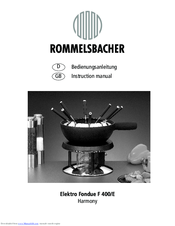 Rommelsbacher F 400/E Harmony Instruction Manual