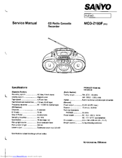 Sanyo MCD-Z160F Service Manual