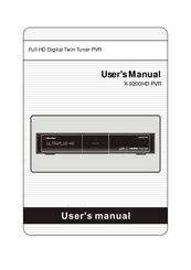 UltraPlus X-9200HD PVR User Manual