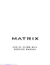 Matrix Fitness C5x-03 Service Manual