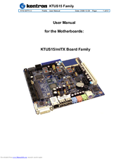 Kontron KTUS15/mITX 1.6GHz Std User Manual