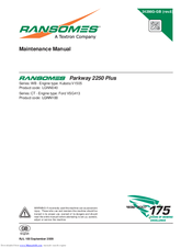 Ransomes Parkway 2250 Plus LGNN040 Maintenance Manual