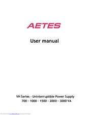 Aetes 1500 VA VH Series User Manual