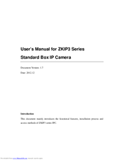 zkivision ZKIP3 Series User Manual