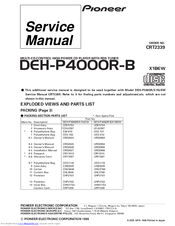 Pioneer DEH-P4000R-B Service Manual