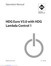 HDG Euro V3.0 Operation Manual