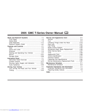 GMC 2005 T-Series Owner's Manual
