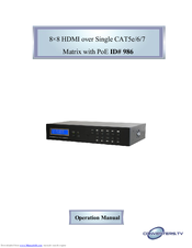 Converters.TV 986 Operation Manual