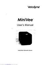 Velodyne MiniVee User Manual
