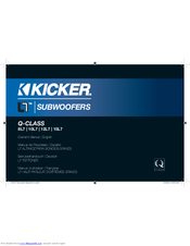 Kicker 8L7 Owner's Manual