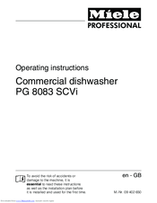 Miele PG 8083 SCVi Operating Instructions Manual