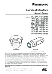 Panaso WV-SP100 Series Operating Instructions Manual